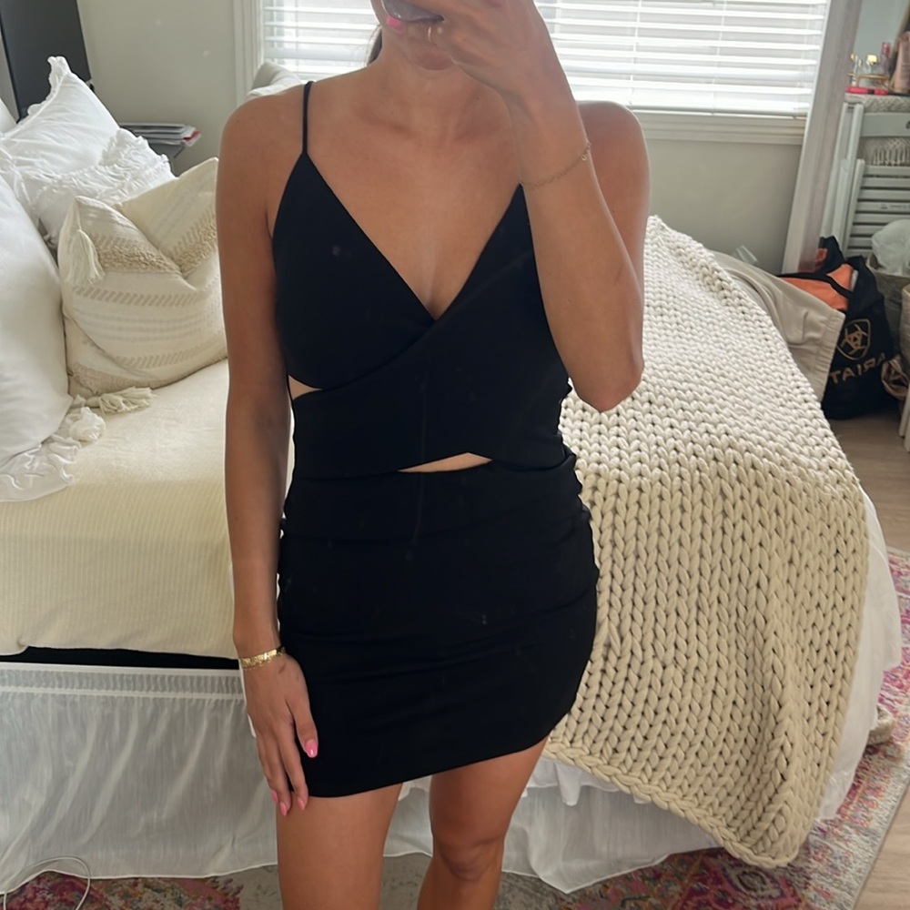 Black cut out dress